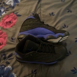 Jordan Black and Purple Sneakers